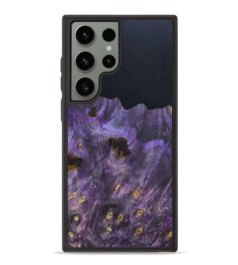 Galaxy S23 Ultra Wood+Resin Phone Case - Ava (Black & White, 630953)