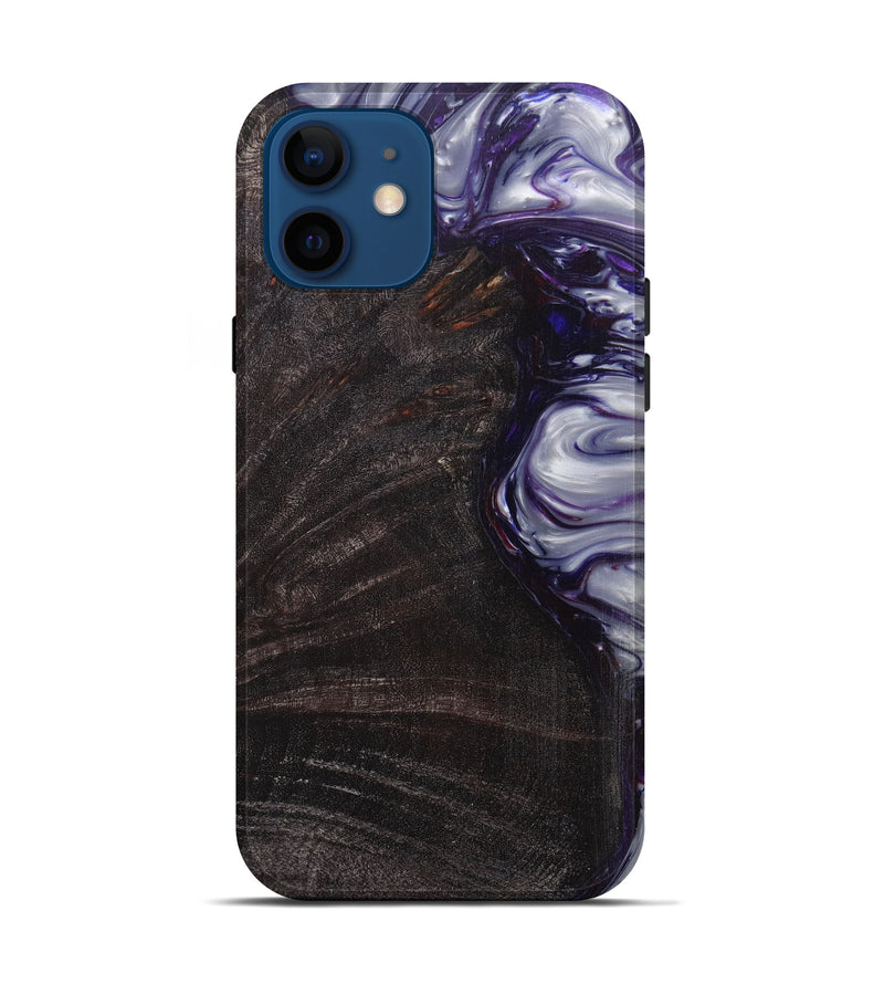 iPhone 12 Wood+Resin Live Edge Phone Case - Keven (Metallic, 621622)