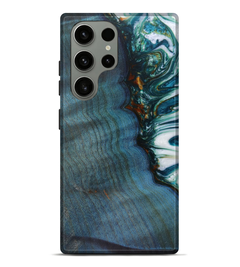 Galaxy S23 Ultra Wood+Resin Live Edge Phone Case - Uriah (Green, 622980)