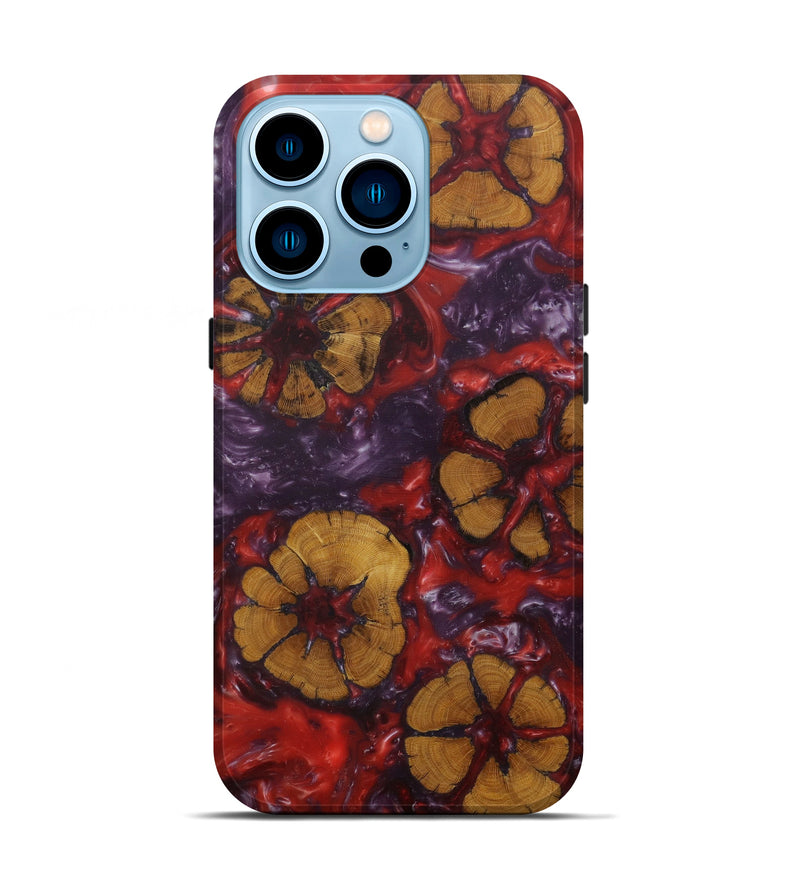 iPhone 14 Pro Wood+Resin Live Edge Phone Case - Yuko (Purple, 580092)