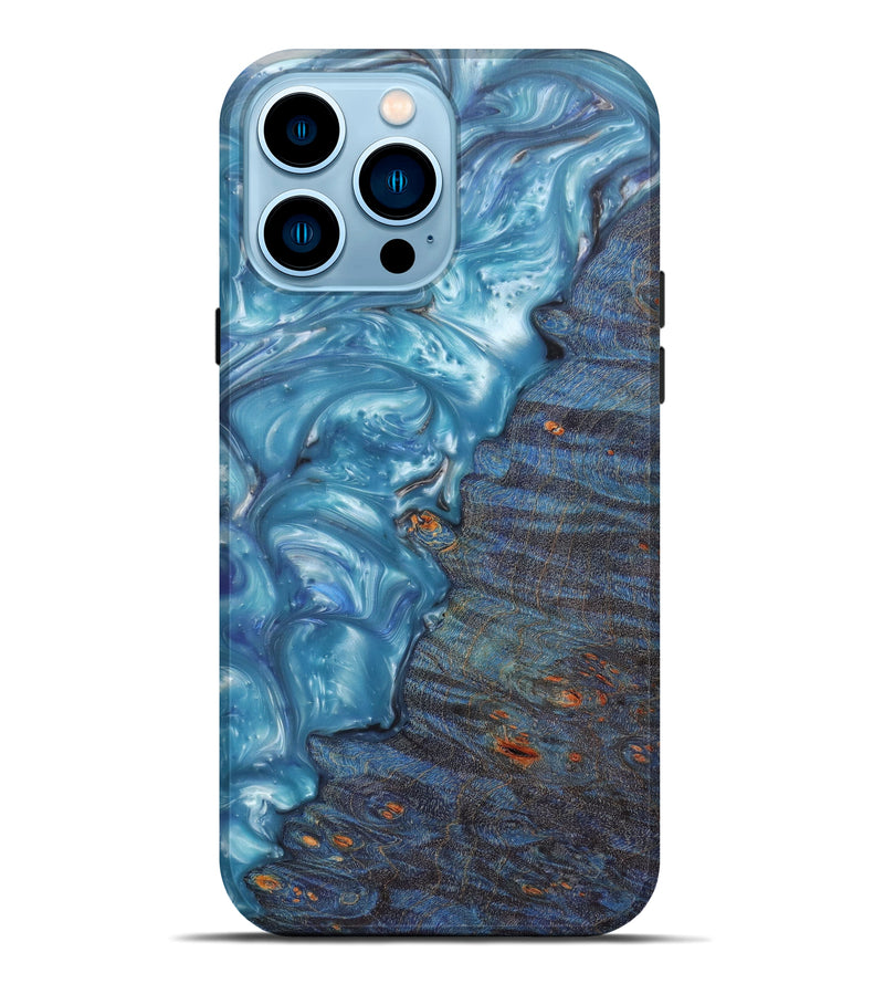 iPhone 14 Pro Max Wood+Resin Live Edge Phone Case - Ermina (Artist Pick, 605710)