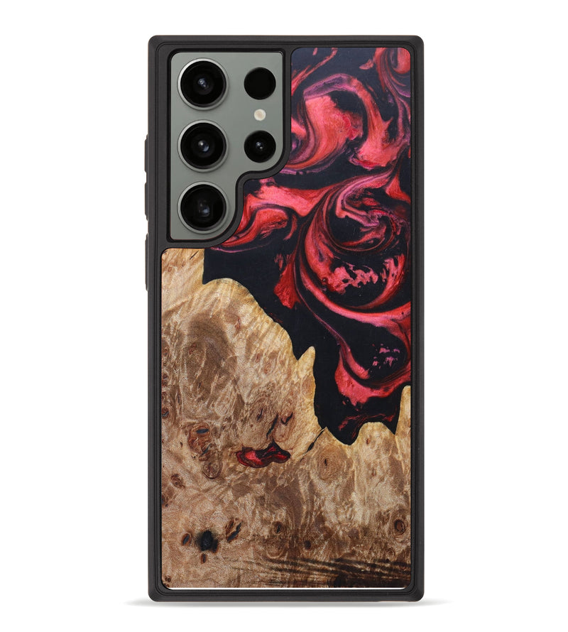 Galaxy S23 Ultra Wood+Resin Phone Case - Darren (Red, 623990)