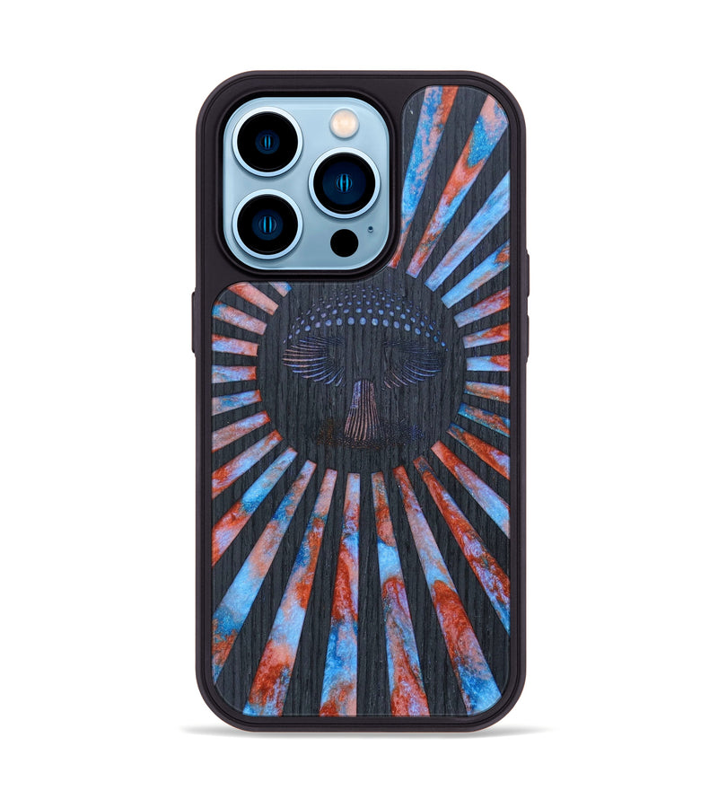 iPhone 14 Pro Wood+Resin Phone Case - Cara (Retro, 634971)