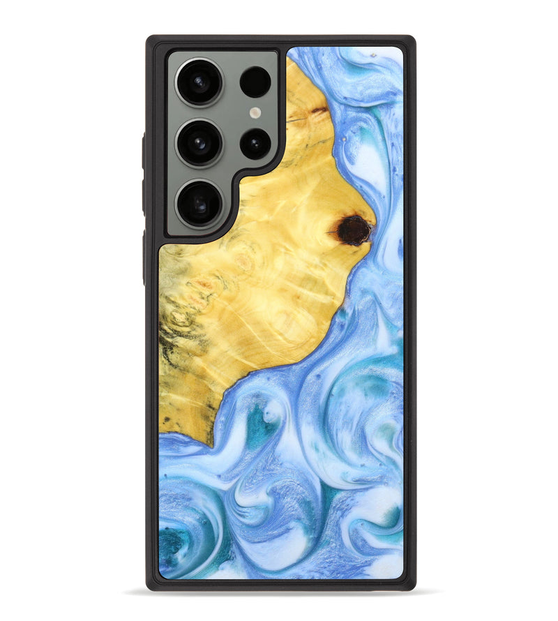 Galaxy S23 Ultra Wood+Resin Phone Case - Xander (Blue, 639434)