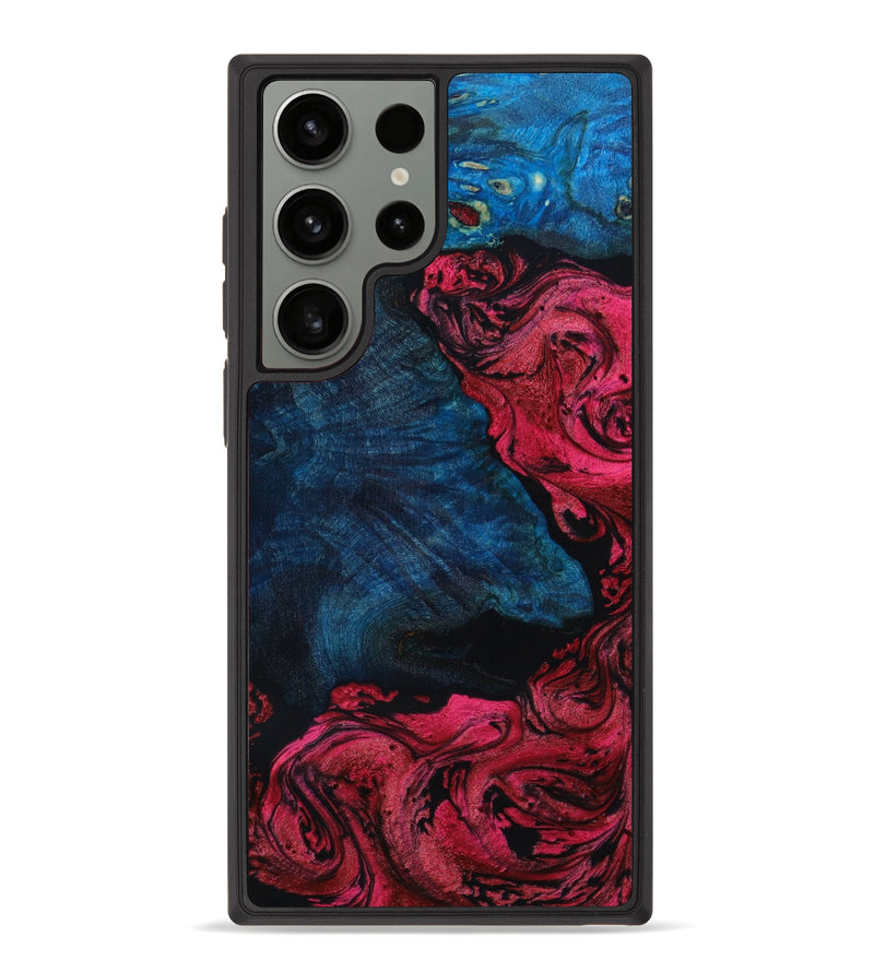 Galaxy S23 Ultra Wood+Resin Phone Case - Ronan (Red, 646262)