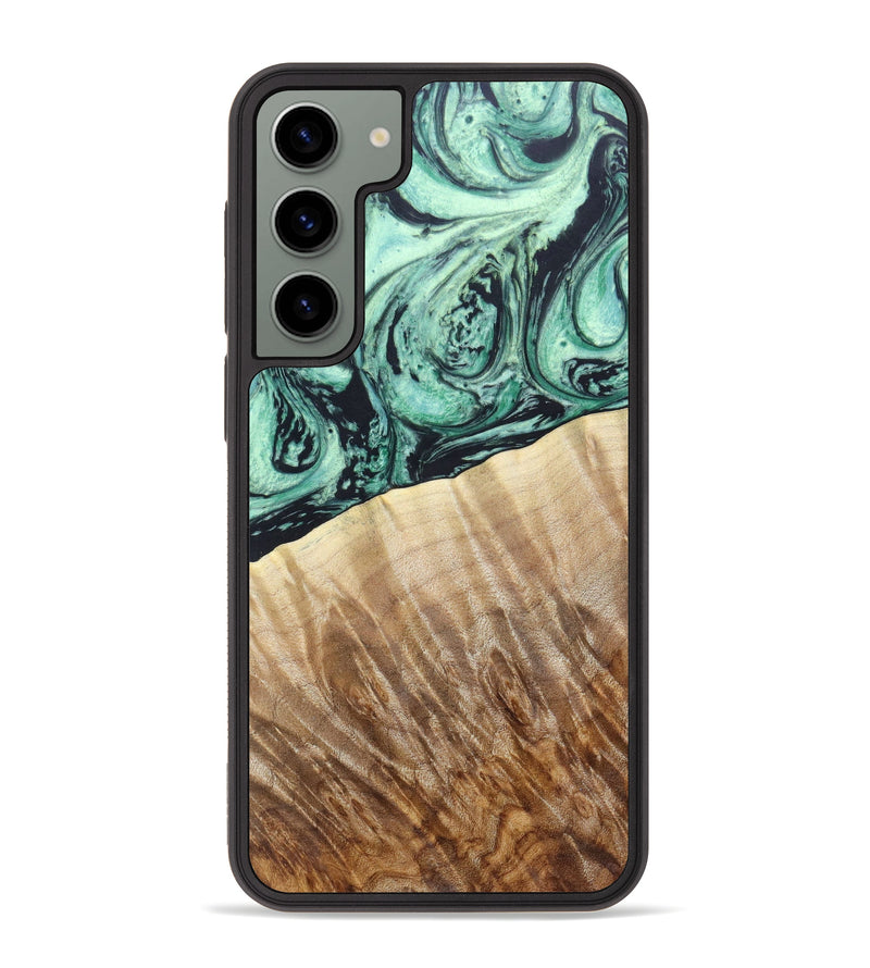 Galaxy S23 Plus Wood+Resin Phone Case - Alex (Green, 623971)