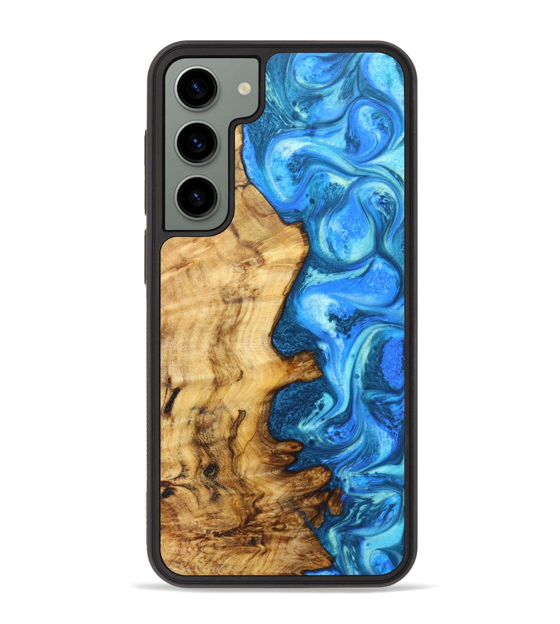 Galaxy S23 Plus Wood+Resin Phone Case - Tyrek (Blue, 632083)