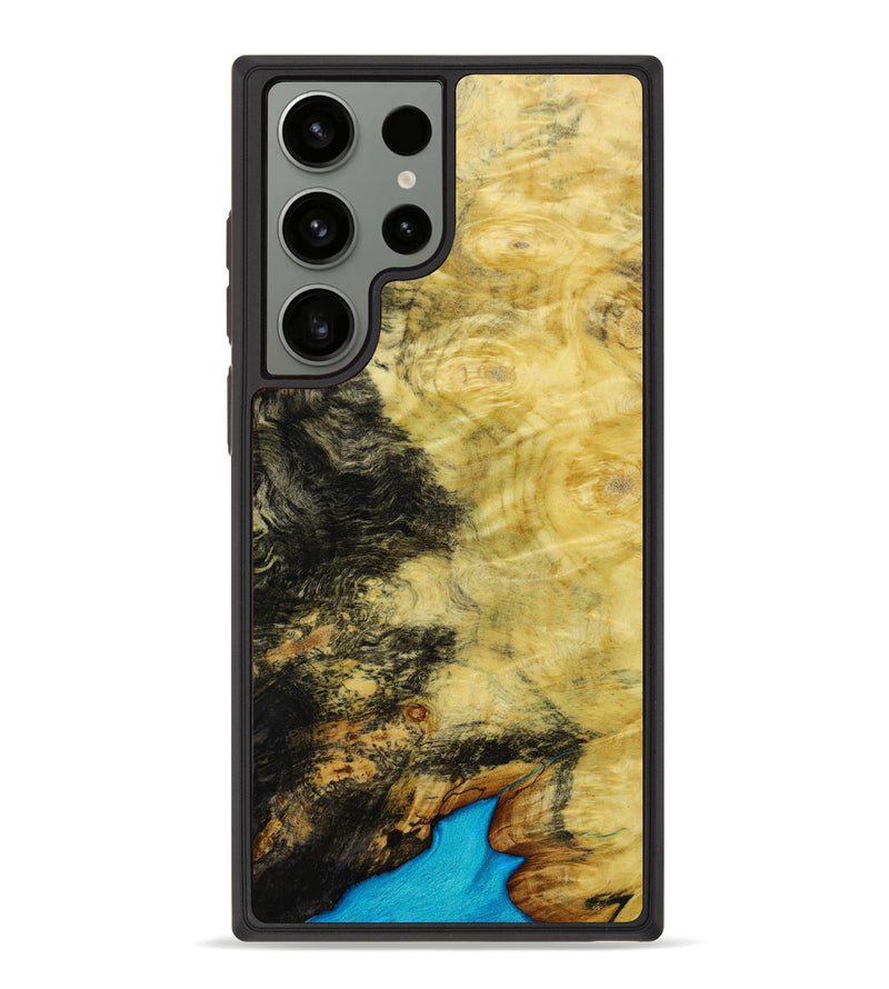 Galaxy S23 Ultra Wood+Resin Phone Case - Leo (Wood Burl, 646571)