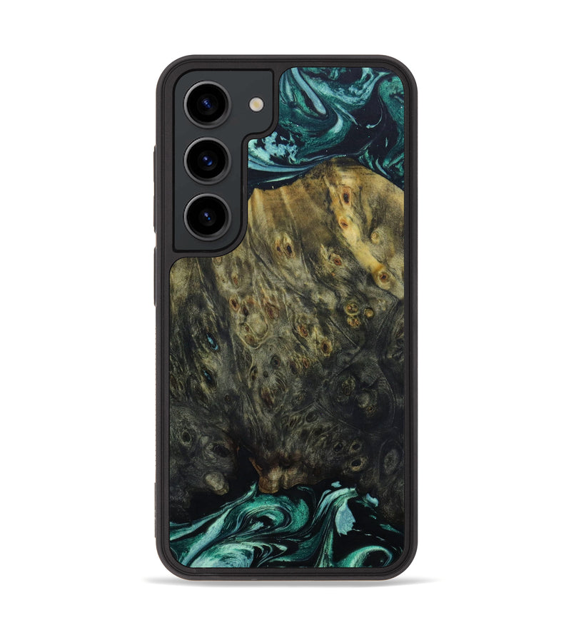 Galaxy S23 Wood+Resin Phone Case - Ayden (Green, 641598)