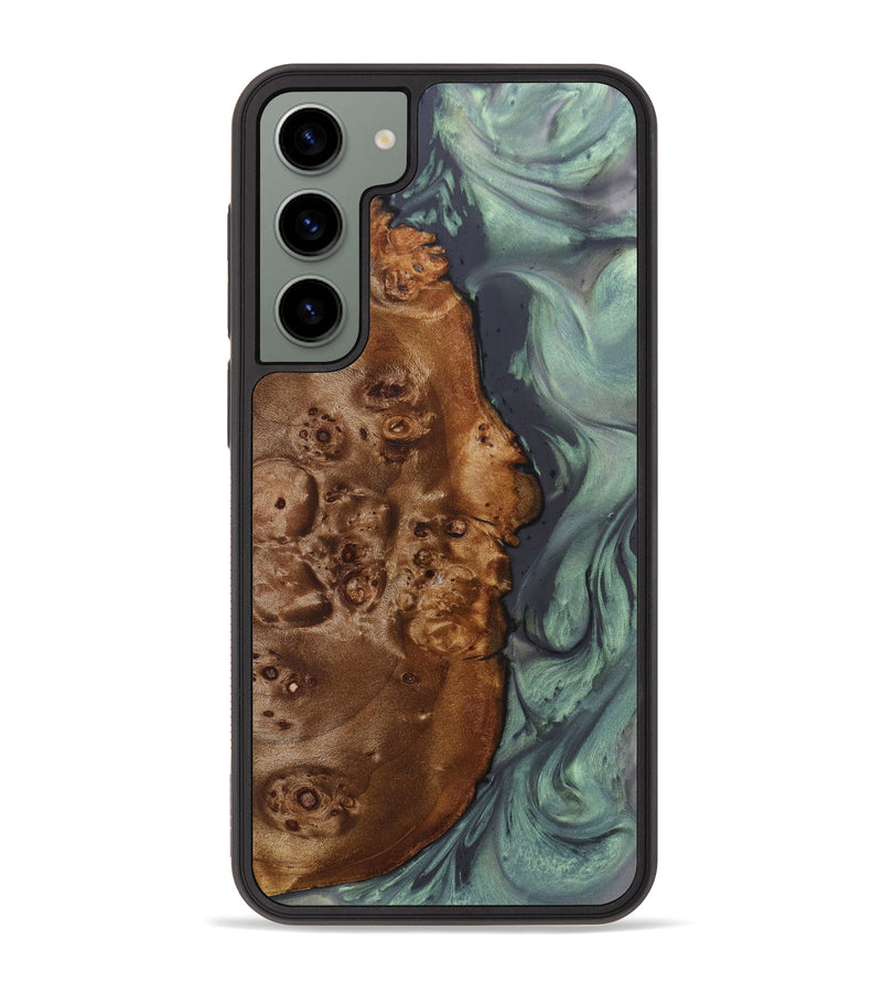 Galaxy S23 Plus Wood+Resin Phone Case - Alec (Green, 633398)