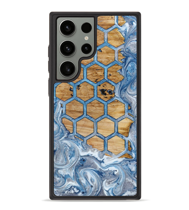 Galaxy S23 Ultra Wood+Resin Phone Case - Anahi (Pattern, 641299)