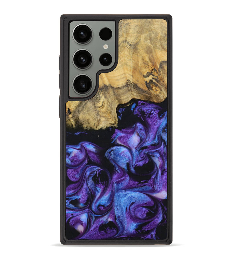 Galaxy S23 Ultra Wood+Resin Phone Case - Jerad (Purple, 623345)