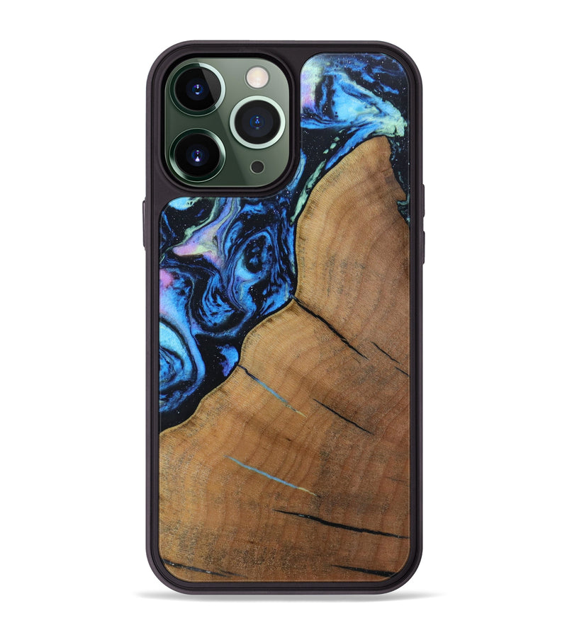 iPhone 13 Pro Max Wood+Resin Phone Case - Jasen (Aurora, 617667)