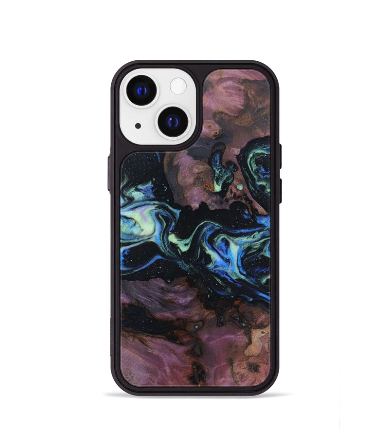 iPhone 13 mini Wood+Resin Phone Case - Kyle (Aurora, 618503)