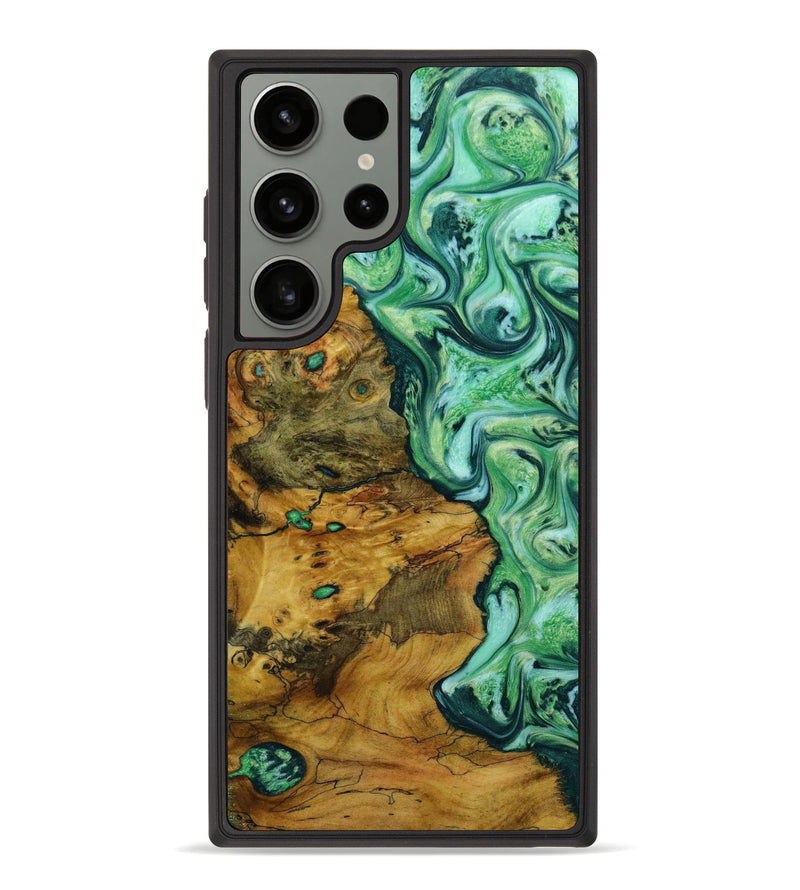 Galaxy S23 Ultra Wood+Resin Phone Case - Emilio (Green, 643266)
