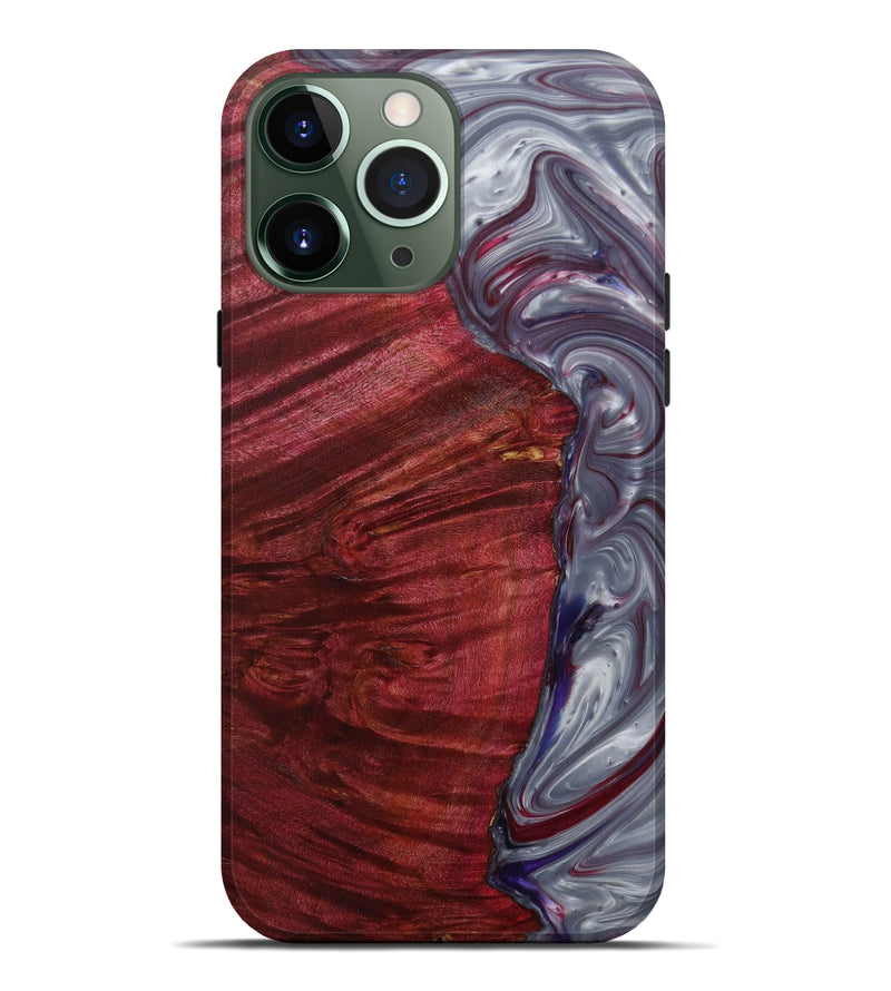 iPhone 13 Pro Max Wood+Resin Live Edge Phone Case - Ashlee (Metallic, 591409)