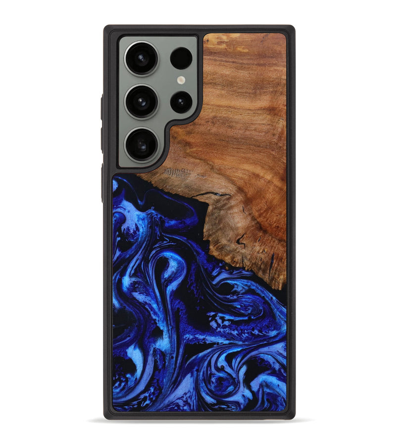 Galaxy S23 Ultra Wood+Resin Phone Case - Harlow (Blue, 644559)