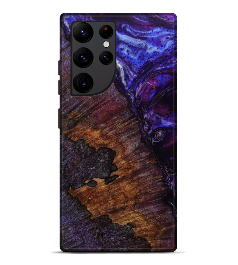 Galaxy S22 Ultra Wood+Resin Live Edge Phone Case - Colton (Purple, 644298)