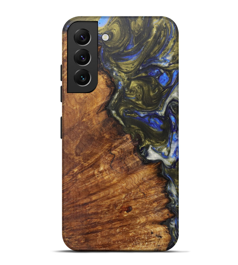 Galaxy S22 Plus Wood+Resin Live Edge Phone Case - Josefina (Dark Blue, 598635)