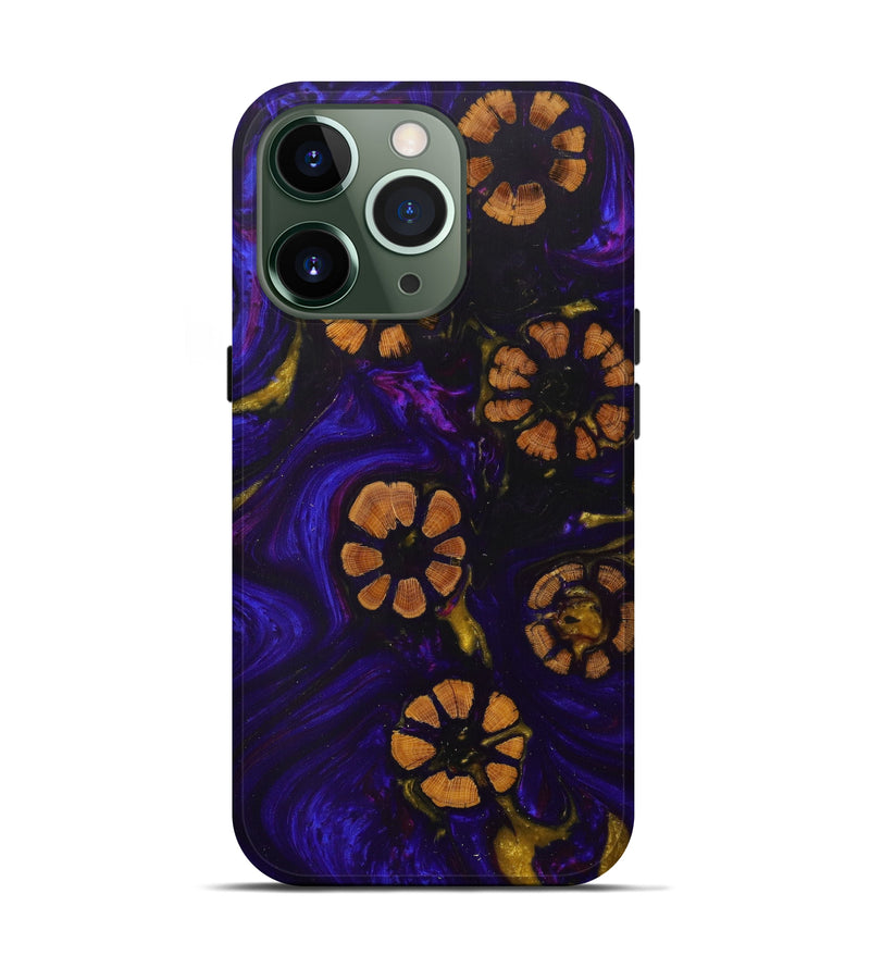 iPhone 13 Pro Wood+Resin Live Edge Phone Case - Courtney (Purple, 604596)
