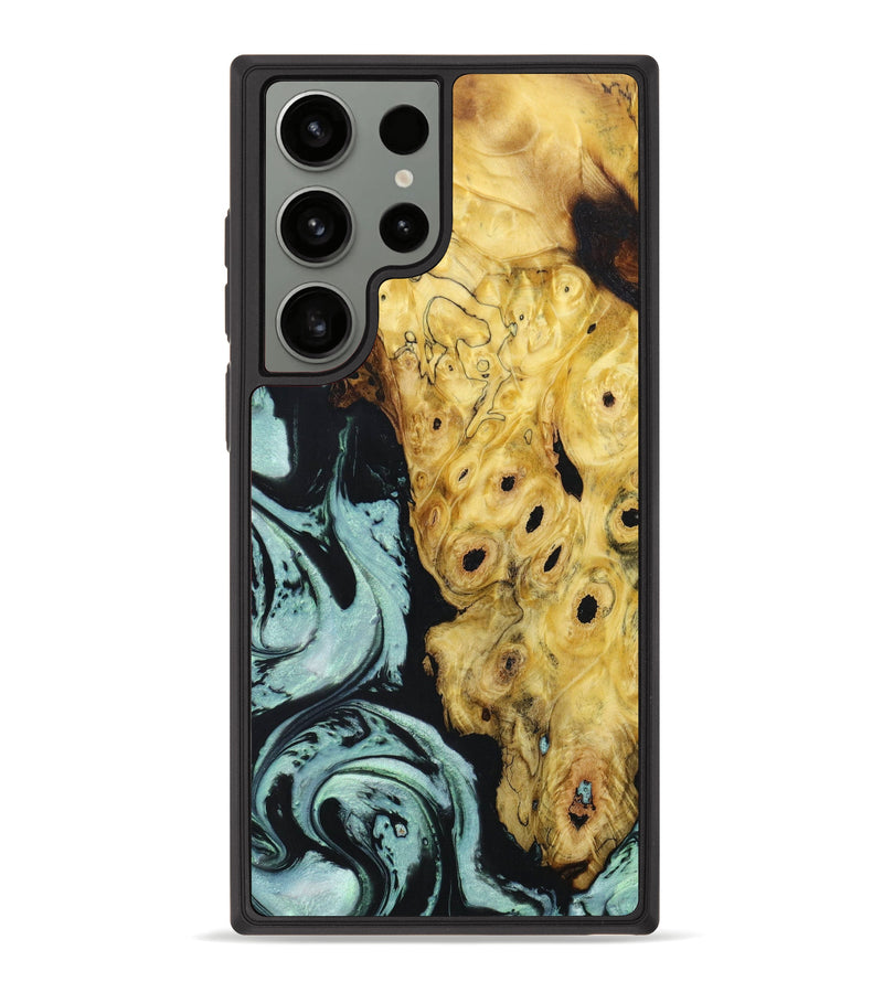 Galaxy S23 Ultra Wood+Resin Phone Case - Nyla (Green, 639457)