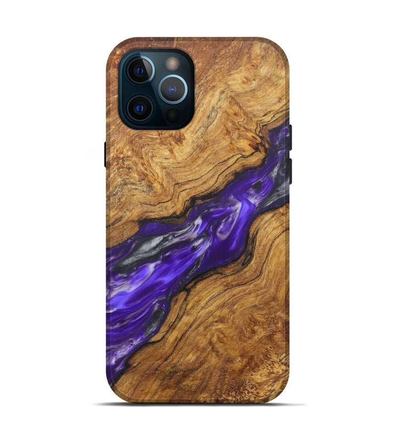 iPhone 12 Pro Wood+Resin Live Edge Phone Case - Chantalle (Purple, 602476)