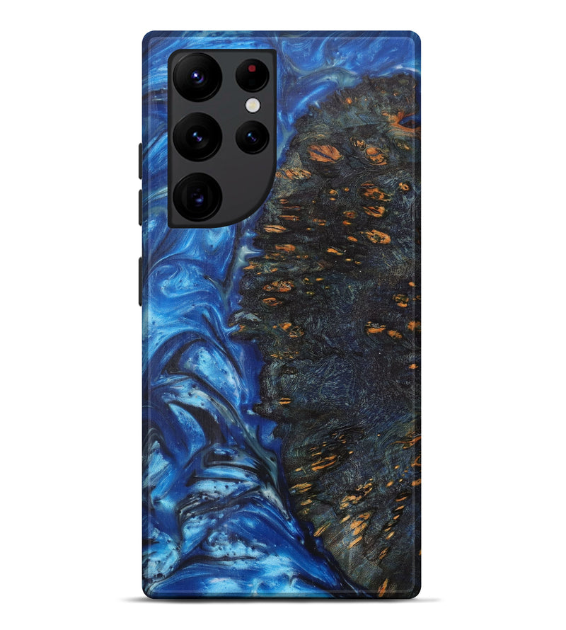 Galaxy S22 Ultra Wood+Resin Live Edge Phone Case - Neva (Blue, 626028)