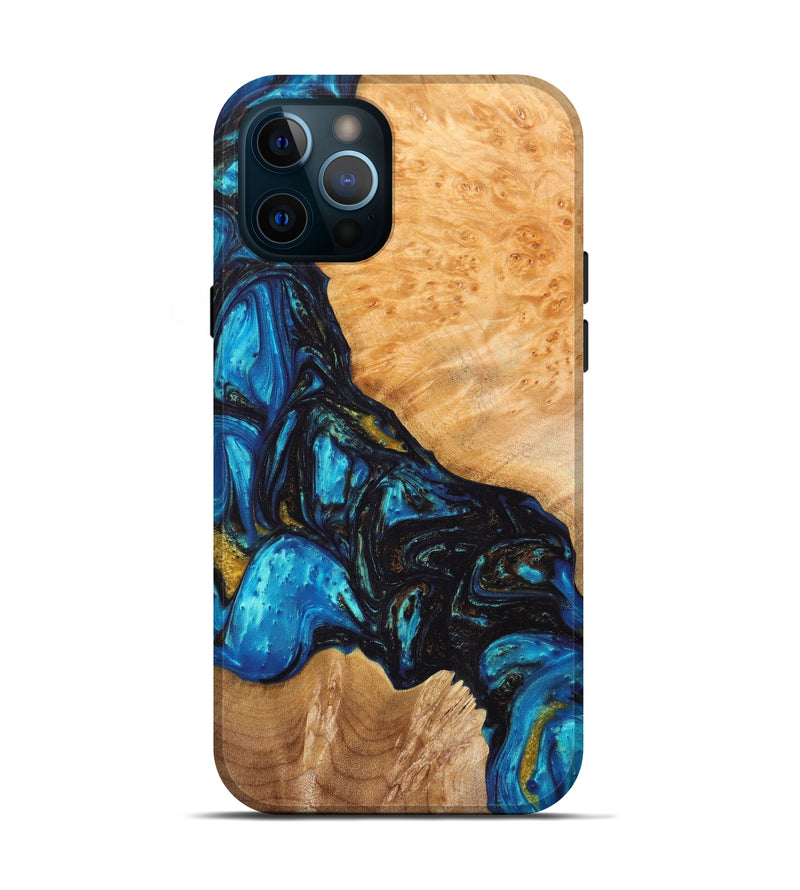 iPhone 12 Pro Wood+Resin Live Edge Phone Case - Malka (Artist Pick, 621688)