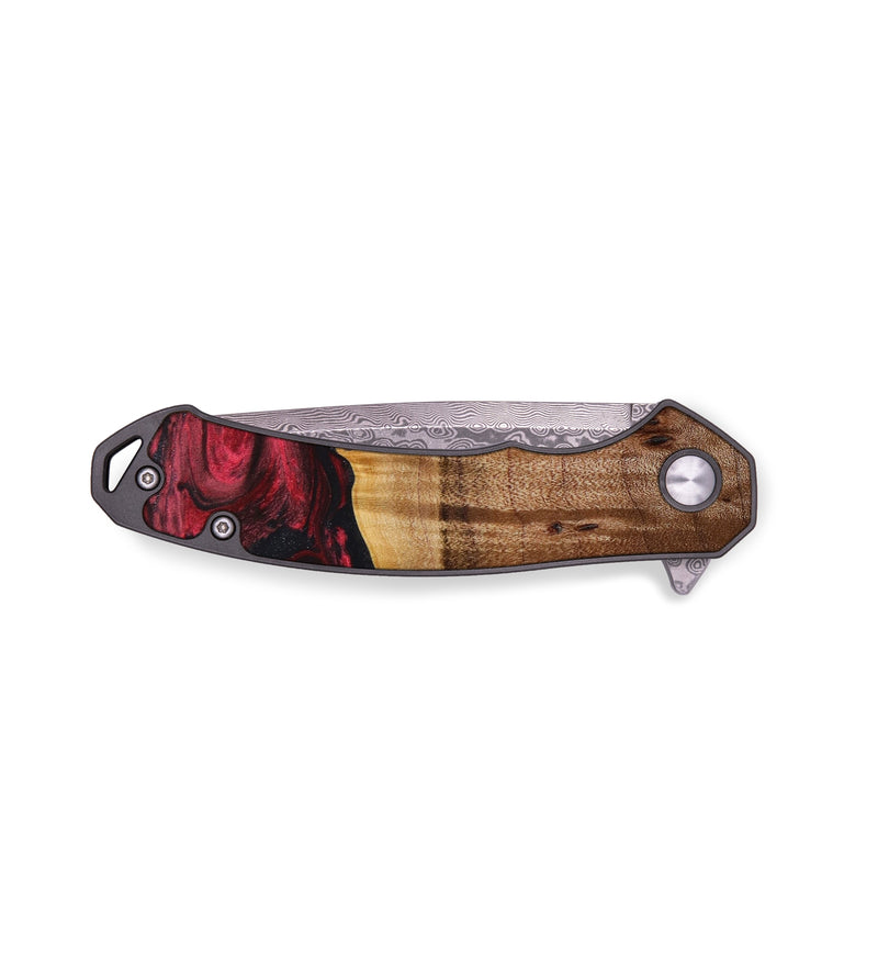 EDC Wood+Resin Pocket Knife - Brett (Red, 644082)
