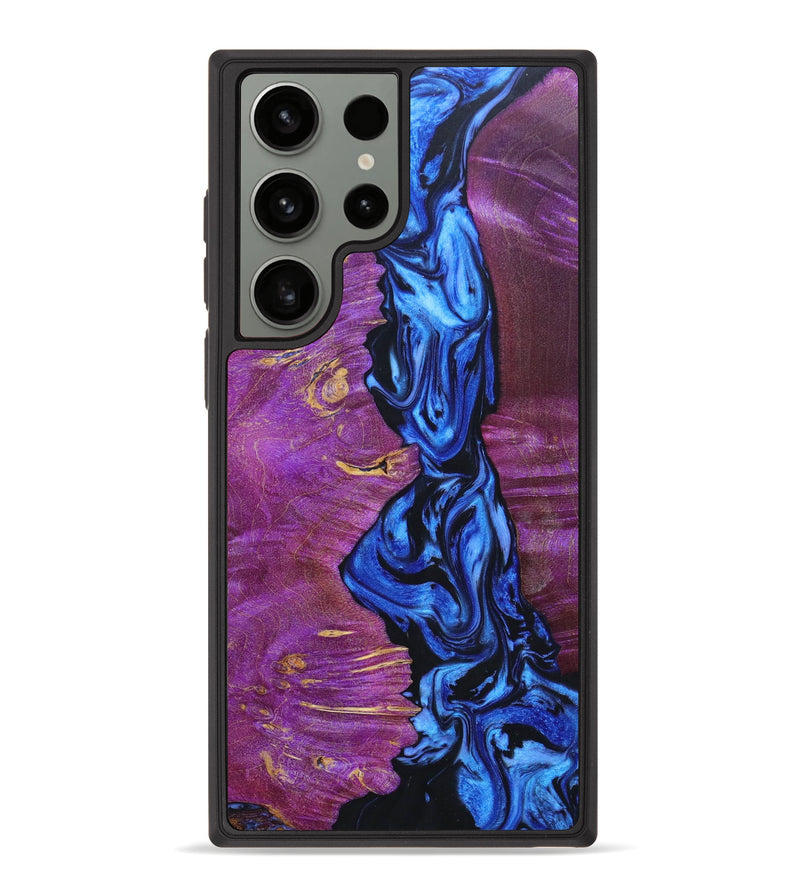 Galaxy S23 Ultra Wood+Resin Phone Case - Cairo (Blue, 637443)