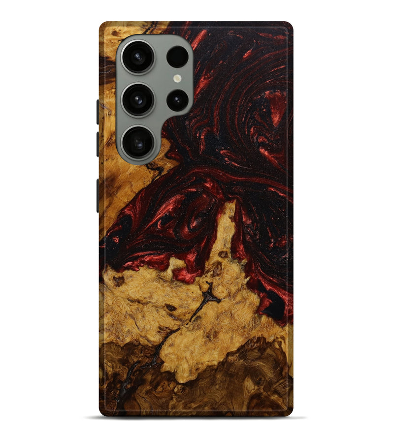 Galaxy S23 Ultra Wood+Resin Live Edge Phone Case - Clyde (Red, 645973)