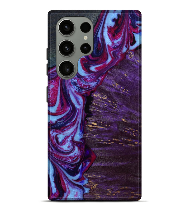 Galaxy S23 Ultra Wood+Resin Live Edge Phone Case - Elena (Purple, 647240)