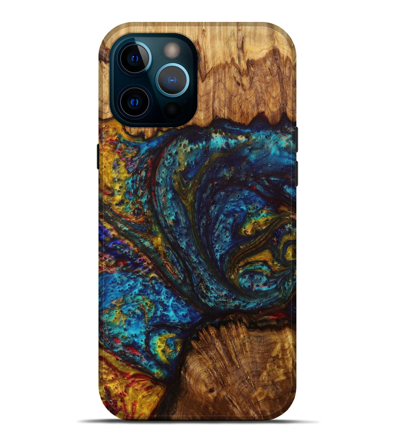 iPhone 12 Pro Max Wood+Resin Live Edge Phone Case - Keith (Metallic, 610797)