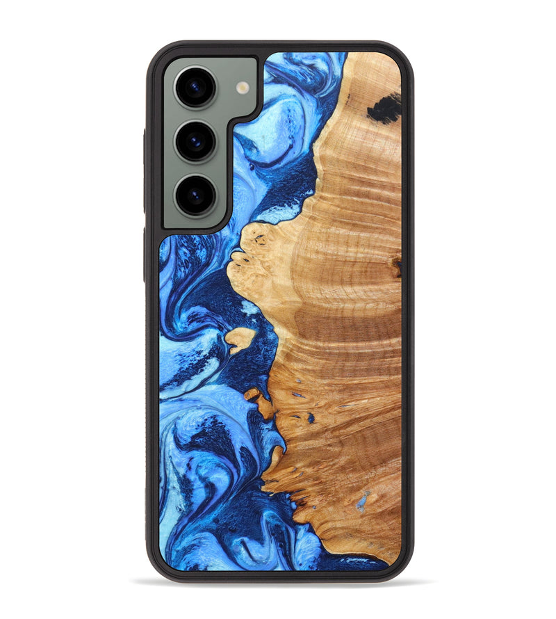 Galaxy S23 Plus Wood+Resin Phone Case - Wilfred (Blue, 638708)