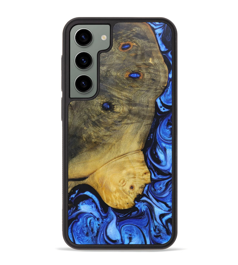 Galaxy S23 Plus Wood+Resin Phone Case - Bailey (Blue, 637444)