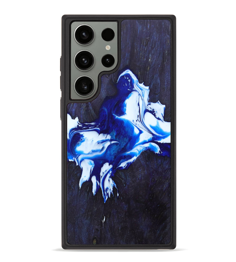 Galaxy S23 Ultra Wood+Resin Phone Case - Courtney (Blue, 621841)