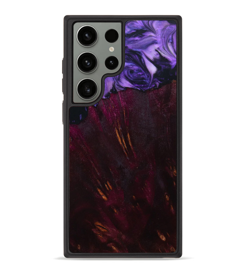 Galaxy S23 Ultra Wood+Resin Phone Case - Shanice (Purple, 644928)