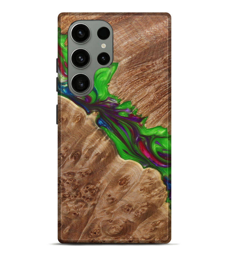 Galaxy S23 Ultra Wood+Resin Live Edge Phone Case - Braden (Purple, 623117)