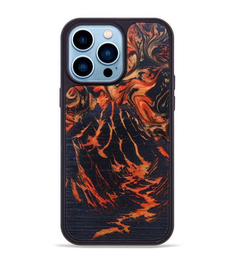 iPhone 14 Pro Max Wood+Resin Phone Case - Anniston (Lava, 626076)