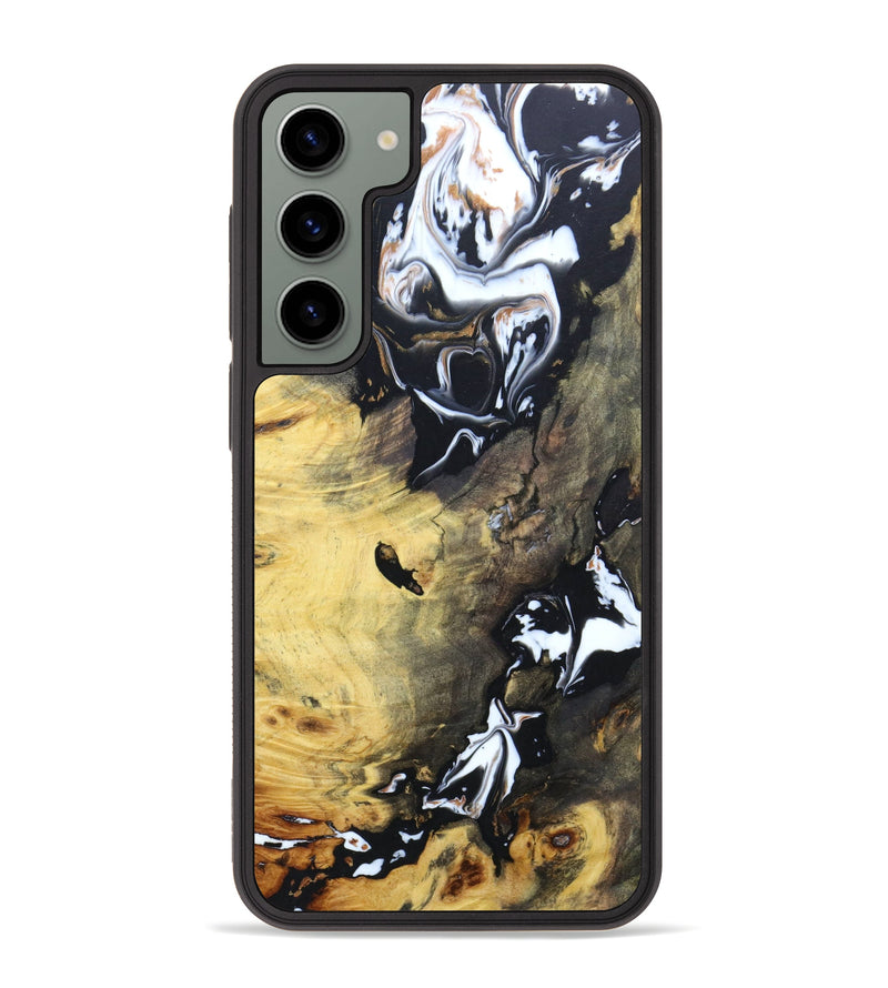 Galaxy S23 Plus Wood+Resin Phone Case - Princeton (Black & White, 629449)