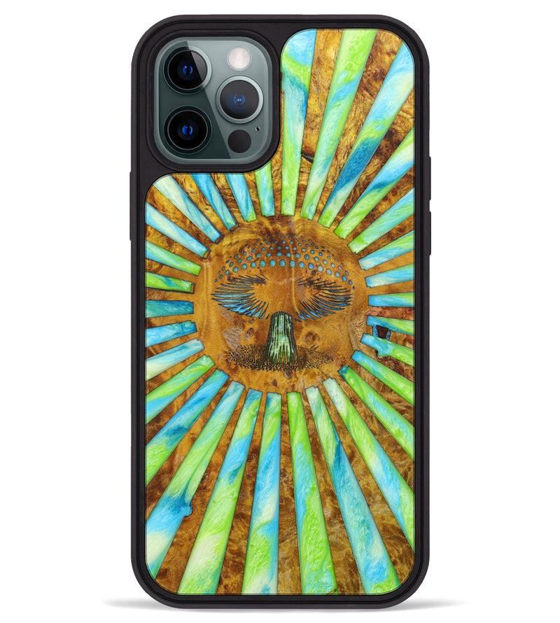 iPhone 12 Pro Max Wood+Resin Phone Case - Opal (Retro, 636254)