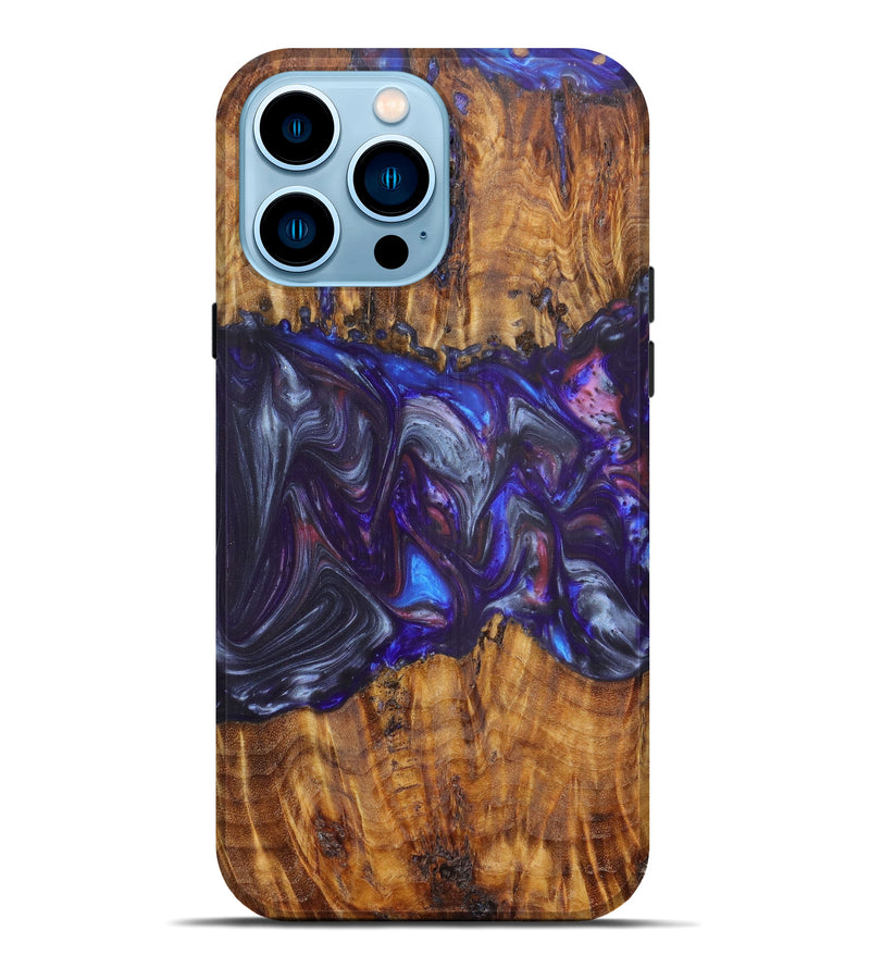 iPhone 14 Pro Max Wood+Resin Live Edge Phone Case - Ranique (Artist Pick, 605707)