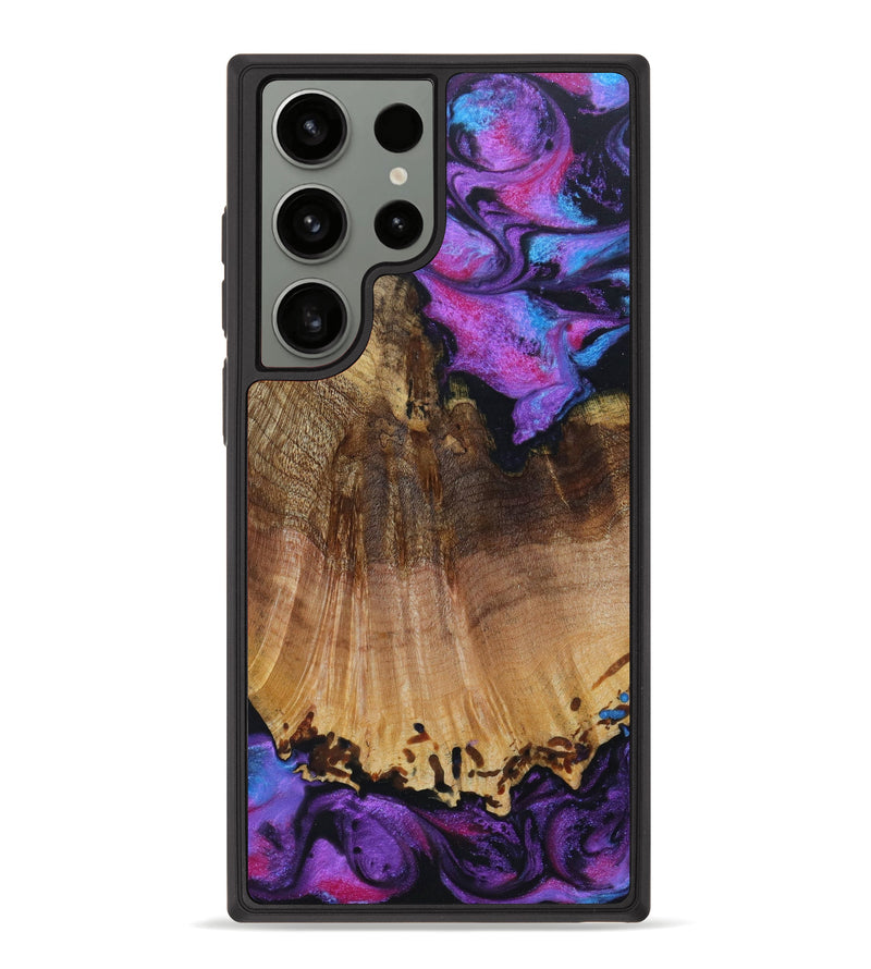 Galaxy S23 Ultra Wood+Resin Phone Case - Dallin (Purple, 621728)
