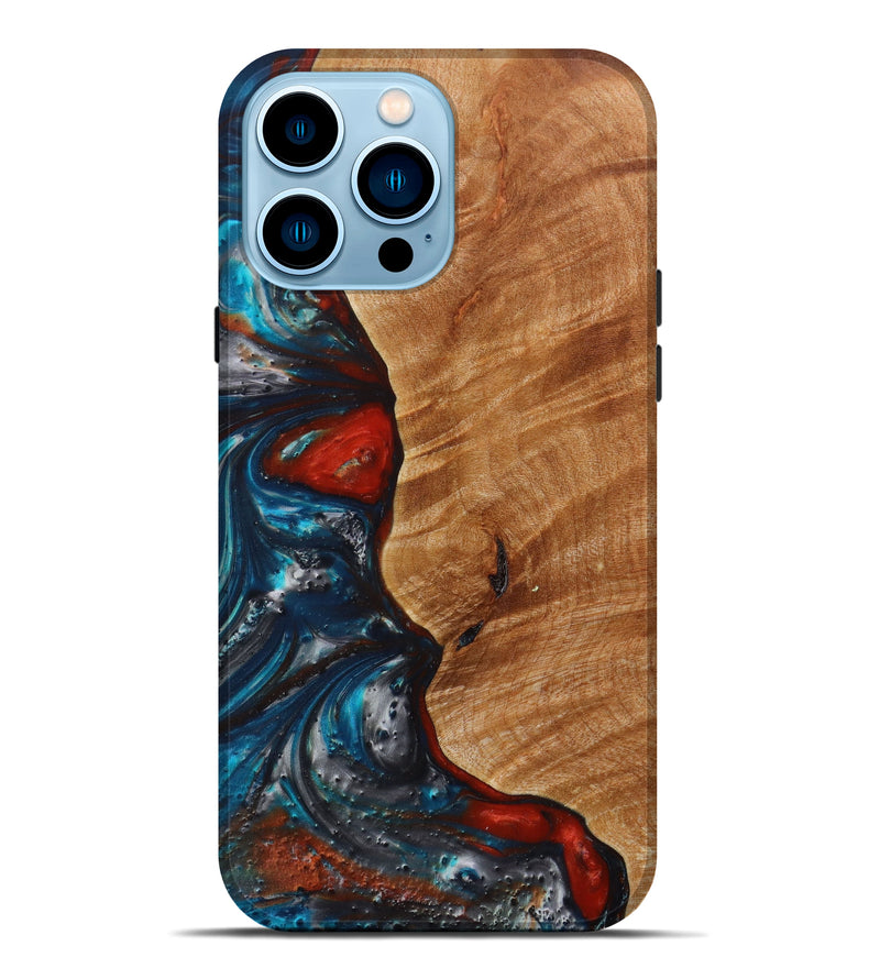 iPhone 14 Pro Max ResinArt Live Edge Phone Case - Christin (Blue, 622923)
