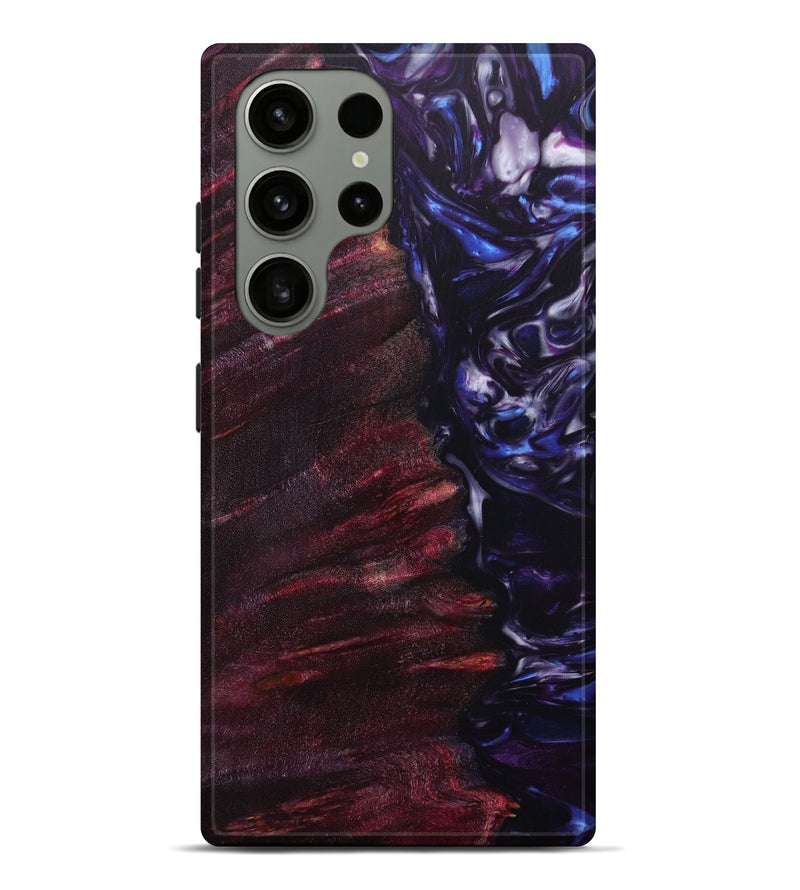Galaxy S23 Ultra Wood+Resin Live Edge Phone Case - Hermia (Purple, 633191)