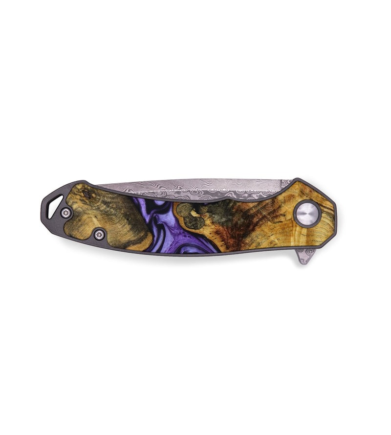 EDC Wood+Resin Pocket Knife - Jeri (Purple, 644202)