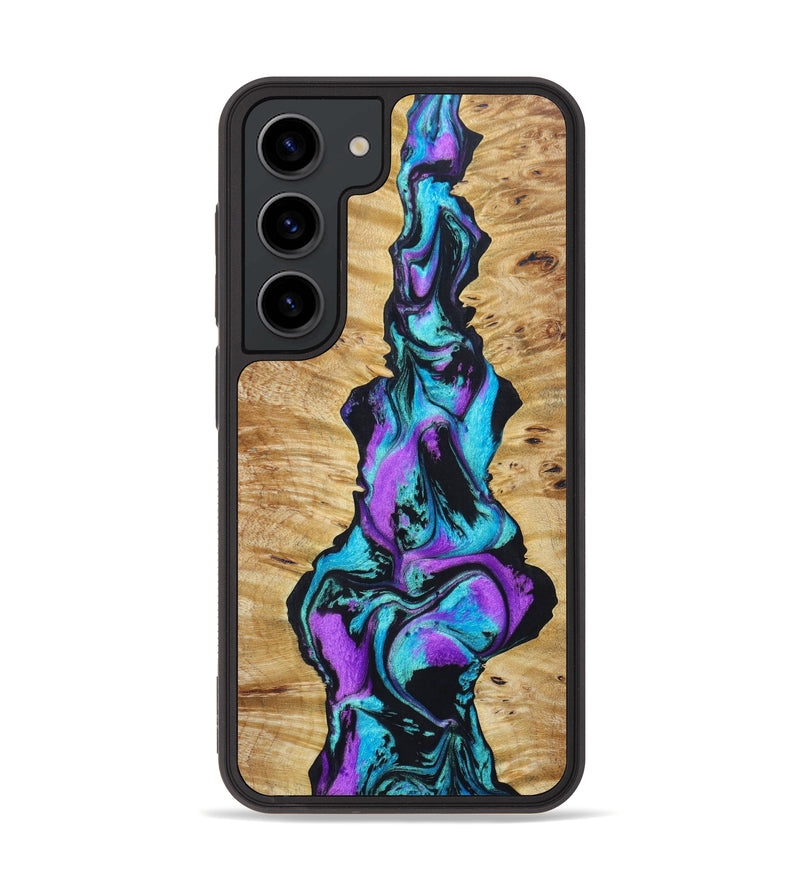 Galaxy S23 Wood+Resin Phone Case - Goldie (Purple, 633897)