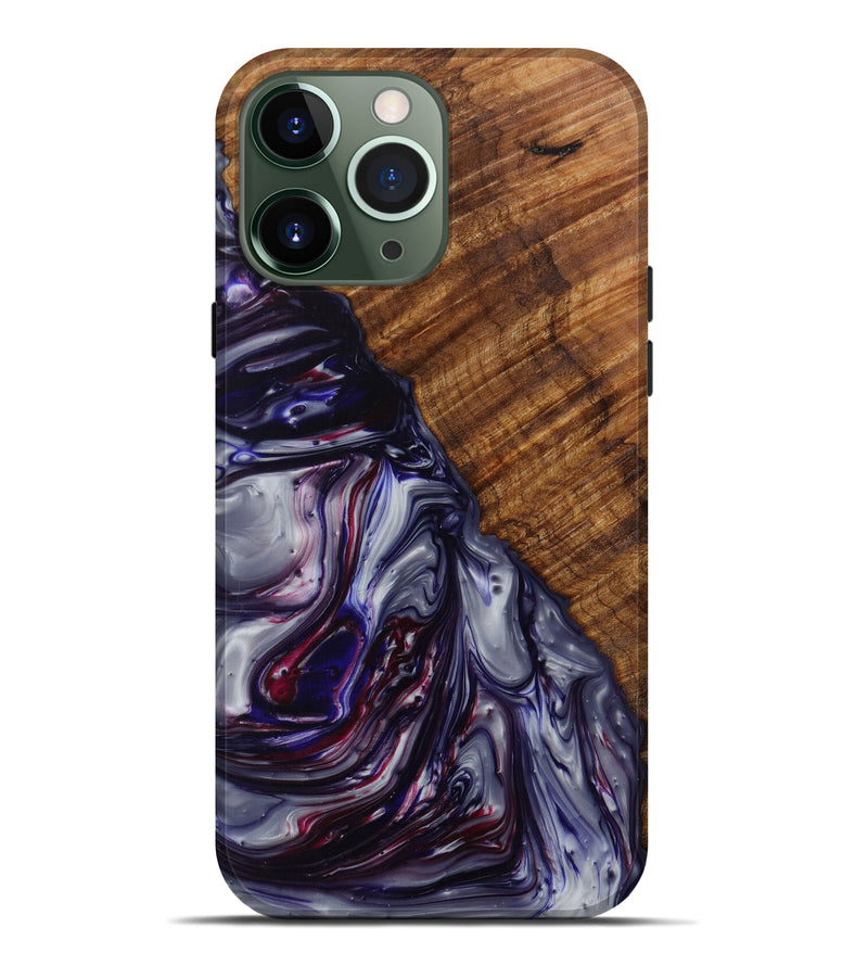 iPhone 13 Pro Max Wood+Resin Live Edge Phone Case - Augusta (Metallic, 619565)