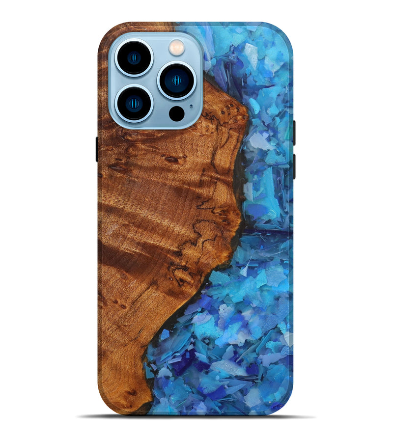 iPhone 14 Pro Max Wood+Resin Live Edge Phone Case - Jordana (Confetti, 604258)