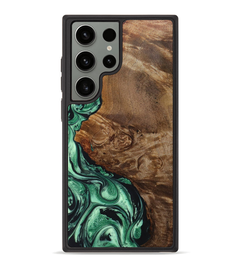 Galaxy S23 Ultra Wood+Resin Phone Case - Remy (Green, 638041)